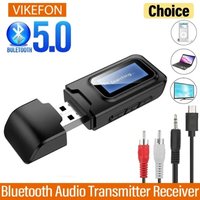 Bluetooth 5.0 Audio Transmitter Receiver LCD Display USB 3.5MM AUX RCA Stereo Wireless Adapter Dongle For PC TV Car Headphones