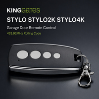 1/2PCS KINGGates Garage Door Opener Handheld 433.92MHz Rolling Code Compatible with STYLO2K STYLO4K STYLO