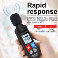SNAKOL SK-38 Digital Sound Level Meter MAX/MIN Data Hold Noise Tester 30-130dB Decibel Meter with LCD Display for Workshop