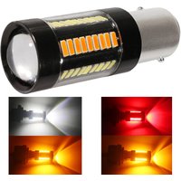 1 Piece Dual Color 1157 BAY15D P21/5W LED Bulb White/Red Amber Switchback Lamp Car DRL Turn Signal Light 66-SMD