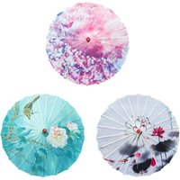Chinese Oiled Paper Umbrella Dancing Props Oil Paper Parasol for Cosplay Dance Recitals Performance Wedding Music Festivals