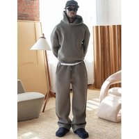 Casual Hoodie Sweatpants Set Simple Minimalist Couple Style Long Sleeve Long Pants Autumn Youth Fashion Sportswear Ensemble