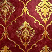 Luxury Blue Red Damask 3D Embossed Wallpaper Hotel Luxury PVC Vinyl Gold Floral Wall Paper Ktv Bedroom Living Room Home Decor