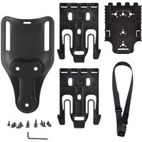 Universal Pistol Drop Leg Holster - Tactical Mid-Ride Platform & Quick Locking System for Hunting & Shooting