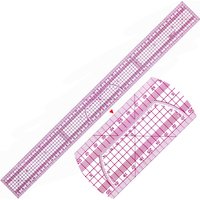 50cm/19.68inch & 5cm/2inch Dual-Scale Plastic Ruler, Flexible Measuring Tool for Sewing, Crafting