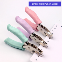 1 Pc Single Hole Punch Metal, 1/4” Hole Puncher with Soft Grip Handles for Paper and Crafts Round Circle Shape