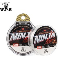 W.P.E 1pcs 50m Carbon Fiber Fishing Line 014mm--0.40mm 1.3kg-10.8kg 2.9lb-23.8lb Carp Fishing Fluorocarbon Fishing Line Tackle