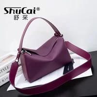 Head Layer Cowhide Armpit Bag Female 2025 New Fashion Genuine Leather Women Shoulder Crossbody Boston Pillow Bag image 4