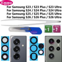 Camera Lens Glass for Samsung Galaxy S26 S25 S24 S23 Ultra Plus Rear Back Camera Glass Replacement Repair Parts with Adhesive