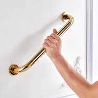 30/40/50cm Bathroom Tub Toilet Handrail Brass Gold Finish Grab Bar Shower Safety Support Handle Towel Rack