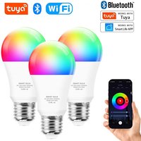 Tuya WiFi E27 Smart Led Lamp RGB 15W-18W Bluetooth Led Light Bulb Works With Alexa Amazon Google Home For Smart Life Decoration