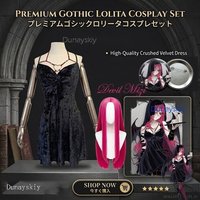 Cos C COS Store Alien Stage X MarchMonster CAFE Devil Mizi Cosplay Costume Dress Wig Velvet Gown Goth Halloween ANime Suit Col