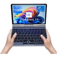 8 Inch Mini Laptop N95 Notebook IPS Touch Screen Portable Netbook Windows 11 Mini PC Micro Computer Bluetooth 5.2 12GB LPDRR5