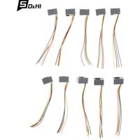 Hot sale 10Pcs 616E 4P4C RJ9 Female Telephone Connector Adapter W 4 Wires 8cm