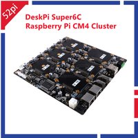 52Pi New DeskPi Super6C Raspberry Pi CM4 Cluster Carrier Mini-ITX Board 6 RPI Compatible CM4 Supported