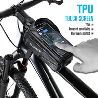 TAKEZERO Rainproof Bike Bag Bicycle Front Cell Phone holder with Touchscreen Top Tube Cycling Reflective MTB Accessories