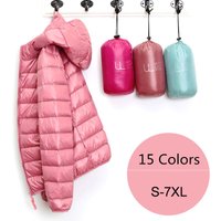 Damska kurtka puchowa 15 kolorów Plus Size 5XL 6XL 7XL 2025 Nowa wiosna jesień kobiece ultralekkie puchowe płaszcze z kapturem