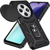 For Redmi 14C 4G Case Armor Shockproof Slide Lens Cover For Redmi14C Magnet Car Holder Ring Case For Redmi 14C Funda