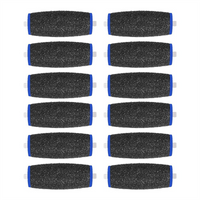 B97A-12 Pack Extra Coarse Replacement Roller For Amope Pedi Replacement Head Refills For Electric Foot Callus Remover Tool