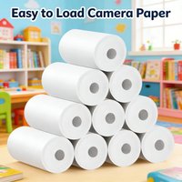 10-50 Rolls 57x25MM White Thermal Paper Children Camera Instant Print Kids Camera Printing Paper Replacement Accessories Parts