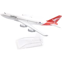 JASON TUTU 16cm Qantas Boeing 747 Airplane Model Airplane Diecast Metal 1/400 Scale Planes