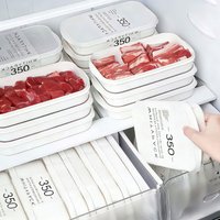 20Pcs(10 Containers+10 Lids) 350ml Airtight Food Boxes, Reusable Fridge Organizers for Fruit, Veg & Meat