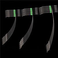 10PCS Fishing leader Line with Fluorescent beads Balance 3 Way Steel wire Leader Cross Line Jig Surf fishing rig Saltwater Tool