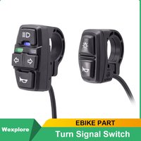 Ebike Turn Signal Rear Light Switch for E-Bike Headlight Horn Switch Wuxing DK226/DK336 Switch E-Bike and Scooter Accessories