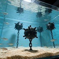 Cool Mine Aquarium Ornaments 3D Printing Underwater Mine Decor with Chain Fish Tank Decor Navigation Themed Aquarium Decorations