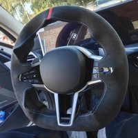 Customize Non-slip Soft Suede Leather Car Steering Wheel Cover U11 X1 X2 X4 X6 2023 2024 2025 Steering Wrap Cover For BMW U10