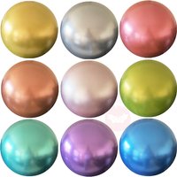 18inch 36inch Large Latex Metal Round Balloons Wedding Decoration Birthday Party Gold Silver Blue Big Chrome Balloon Wholesale