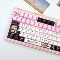 138 Keys Genius Witch Girl PBT Keycaps Side Print Translucent Cherry Style Dye-Sub MX Switch 61 64 68 87 96 104 108 Random Color