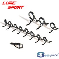 SeaGuide 12pcs BXULST6 Top BXBLSG6 BXBLSG12 Guide Cast Set Black Frame LS Ring Rod Building component Repair DIY Accessory