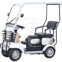2-seater mobility scooter withroof, 650W 60V22AH lithium battery, 4-wheel electric vehicle for elderly travel and daily mobility