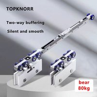 Glass Sliding Door Crane Pulley Lifting Door Bathroom Bathroom Sliding Door Buffer Damper Sliding Guide Rail Doors System Home