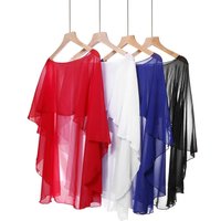 Womens Ladies Soft Wedding Capes Wedding Jacket Wraps Chiffon Shrug Bridal Long Shawl and Wraps Evening Wedding Cover Up