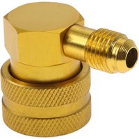 Car R134a Refrigerant Quick Couplers Adapter 90 Degree Low Side A/C Air Condition Manifold Gauge Adapter Connector 1/4" SAE HVAC