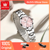 OLEVS 3735 Elegance Original Quartz Movement Watch For Women Diamond Dial Brand HD Luminous Function 30m Waterproof Watch