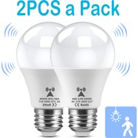 2PCS /Pack LED Bulb Light E27 Radar Motion Sensor 220V White Lamp Working in Night Auto On for Home Living Room Stairs Pathway
