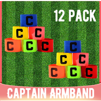 12 Pack Kids Adults Football Captain Armband Soccer Arm Band Leader Soccer Captain Group Armband Football Training