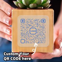 1/70/120/240 customizable square QR code stickers, printable with any text/image, perfect for parties, labels, and packaging.