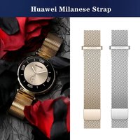 Original Huawei Watch GT4 41mm Milanese Watch Strap GT6 18mm Gold Magnetic Milanese Bracelet for GT5 41mm Stainless Steel Band