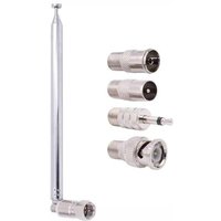 /KQM/4/5Pcs AV Stereo Receiver Amplifier Rod Antenna 3.5mm Adapter FM Radio Antenna Telescopic Screw F Type Male Plug Connector