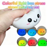 2026 Colorful Glowing Dumpling Squishy Mysteries Dumplings LED Light Glowing mood decor, sweet gift for your loved ones