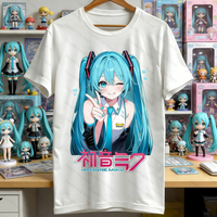 Kawaii Miku T-Shirt Cute Vocaloid Anime Graphic Tee Casual Short Sleeve Tops for Teen Girls Women Men's Shirts Woman t-shirts