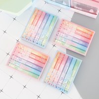 6pcs Plaid Academy Highlighters Brush Tip Pastel Cute Highlighter Assorted Colors Dry Fast for Bible Journal School Office