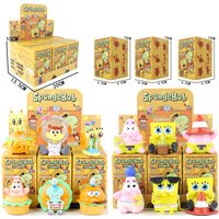 2026 new Spongebob Patrick Star Squidward Tentacles Delicious Crab Burger Anime Figure Collection Model Doll Blind Box Toys Gift
