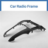 Car Radio Fascia Trim Kit, 2 Din Dash Panel DVD Frame Install Kit For Toyota Yaris Vitz Platz 2005 2006 2007 2008-2011