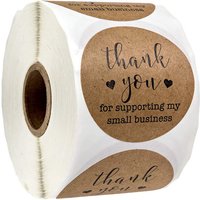 500pc/roll 1inch Thank You for Supporting My Small Business Stickers Sealing Business Stationery Sticker for Store Shopping
