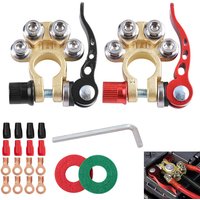 Car Battery Terminals Cable Terminal Adapter Copper Clamps Top Post Quick Release Disconnect Shut-Off Connectors Car Accessories